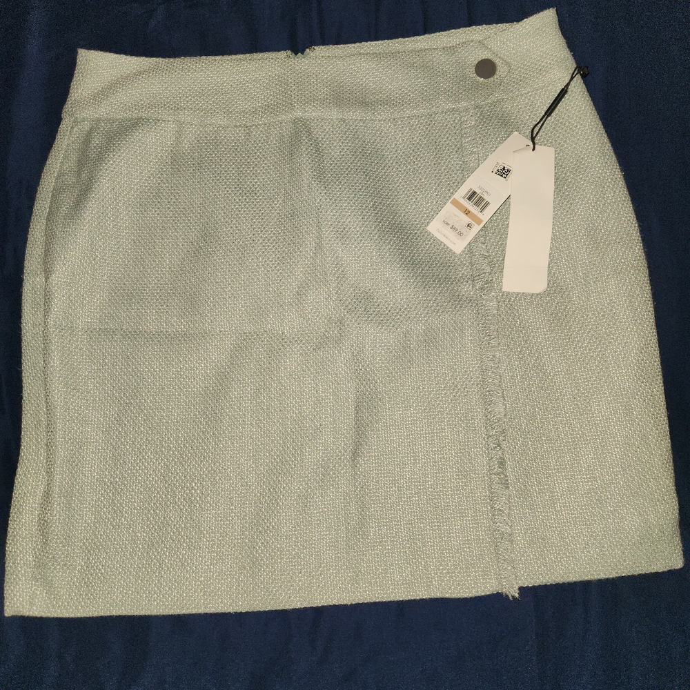 Calvin Klein Mint Tweed Mini Skirt